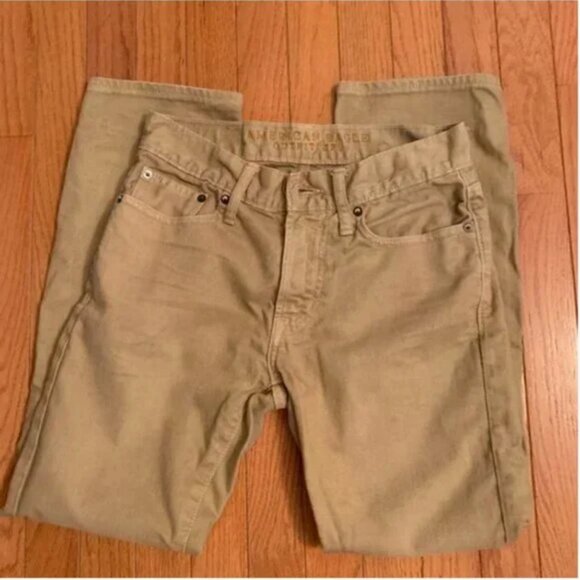 American Eagle Outfitters Men's Tan Jeans Size 26 x 28 - Picture 2 of 6